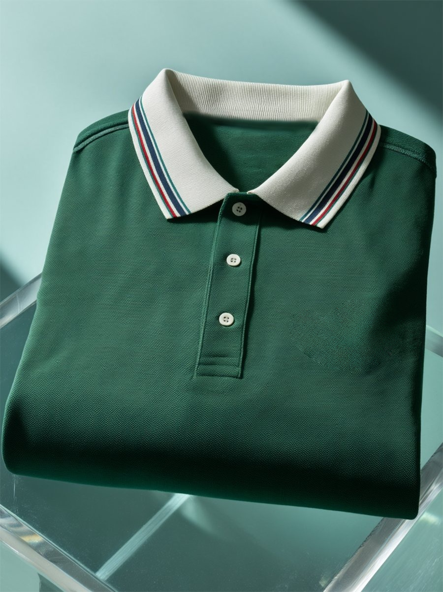 Camisa polo ejecutivo casual Button de manga corta para hombre