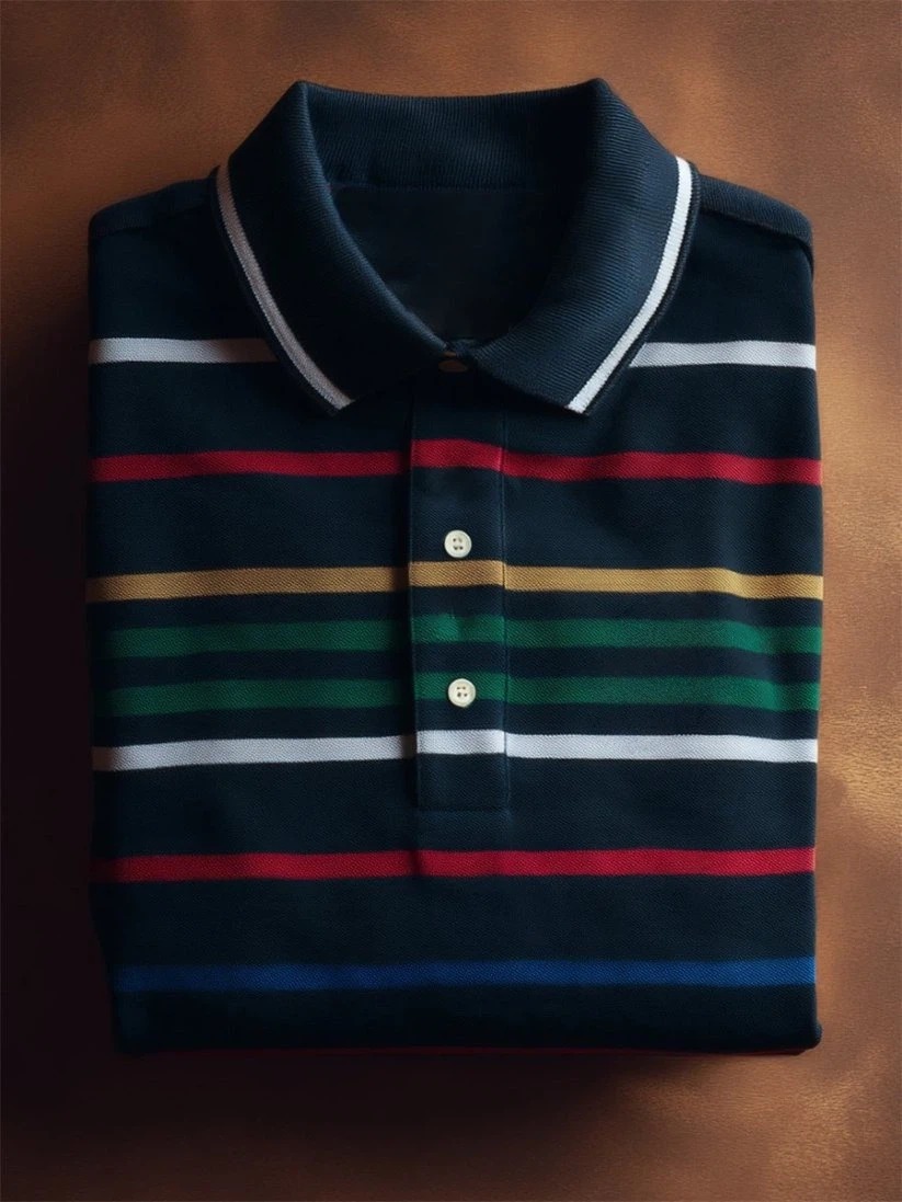 Camisa polo ejecutivo casual Button de manga corta para hombre