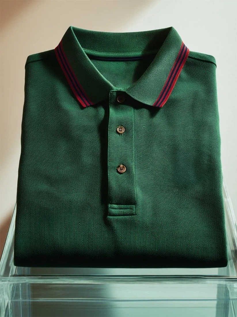 Camisa polo ejecutivo casual Button de manga corta para hombre