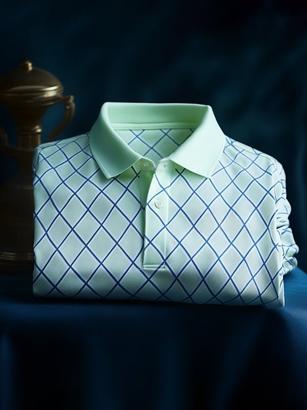 Camisa polo ejecutivo clásico Twill Logo Button de manga corta para hombre