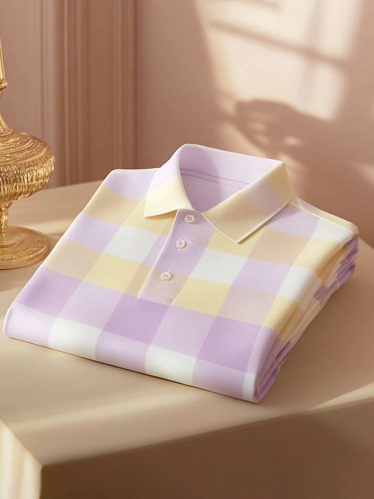 Camisa polo clásico ejecutivo Logo Button de manga corta para hombre