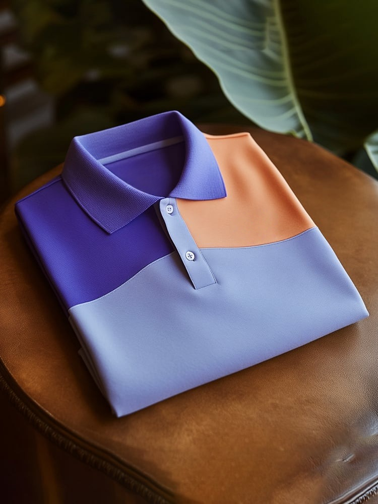 Camisa polo clásico ejecutivo Logo Button de manga corta para hombre