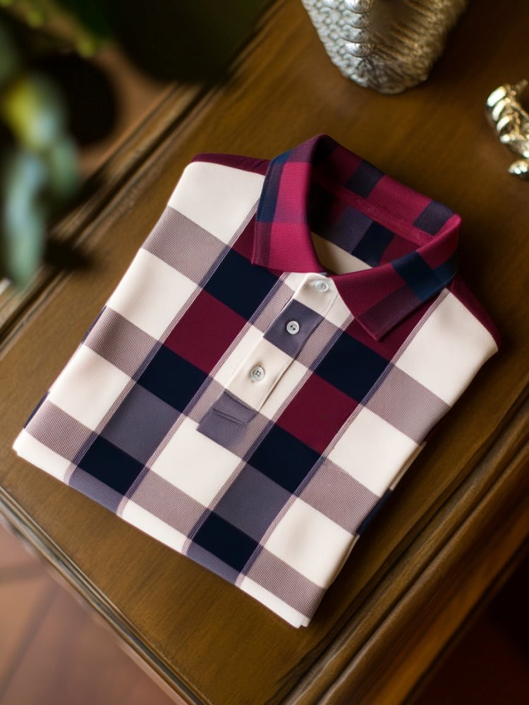 Camisa polo clásico ejecutivo Logo Button de manga corta para hombre