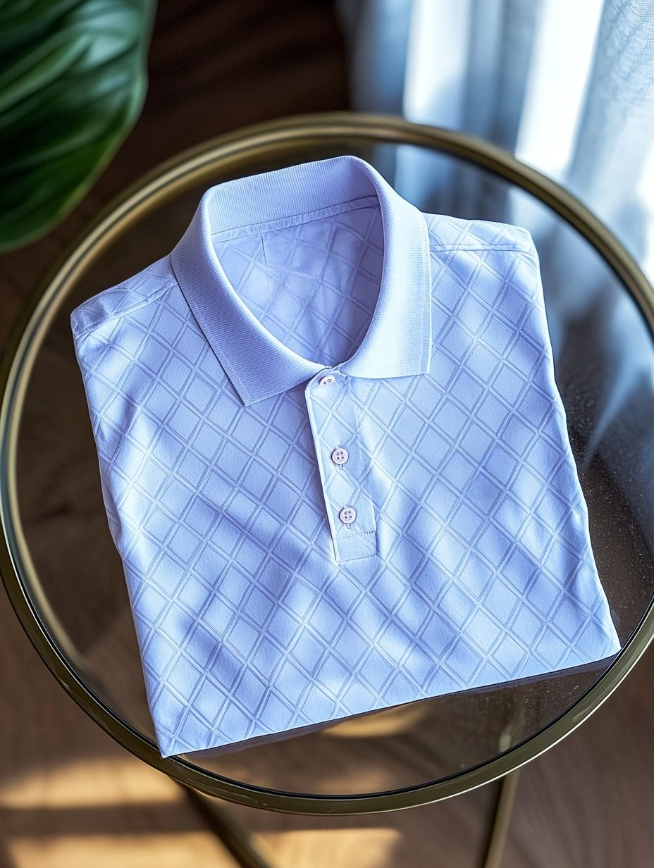 Camisa polo ejecutivo casual bordado Button de manga corta para hombre