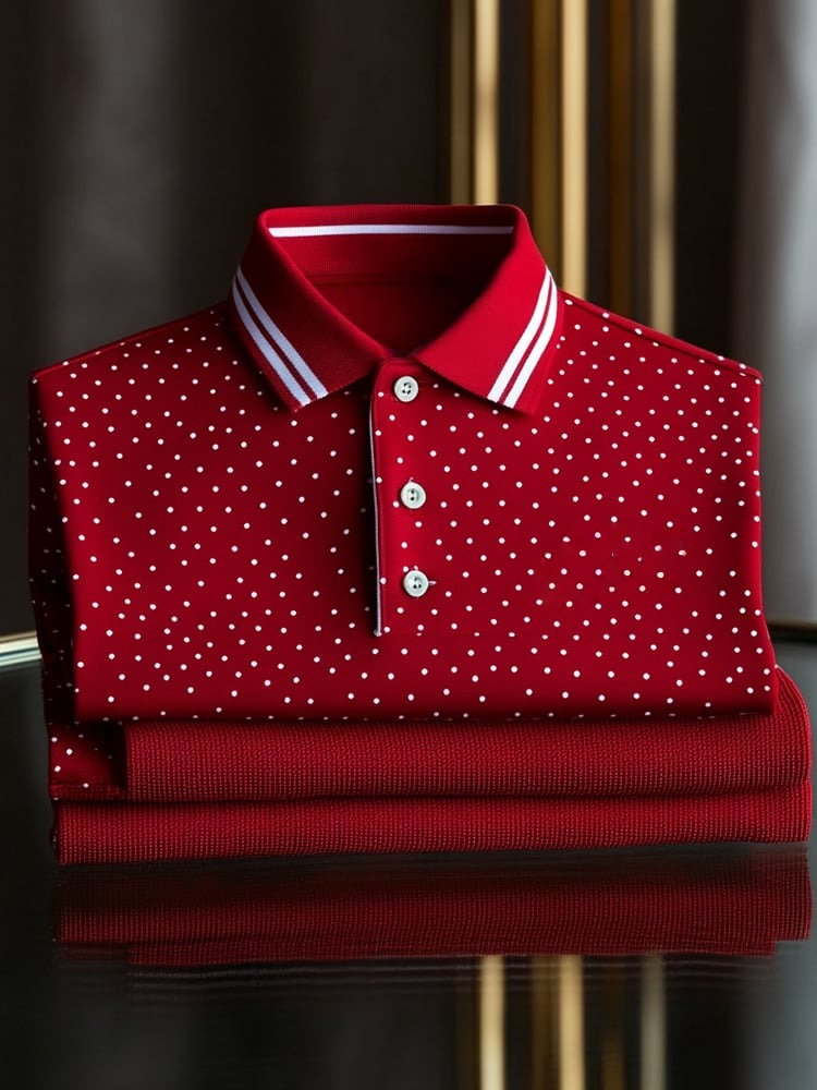 Camisa polo clásico ejecutivo Logo Button de manga corta para hombre