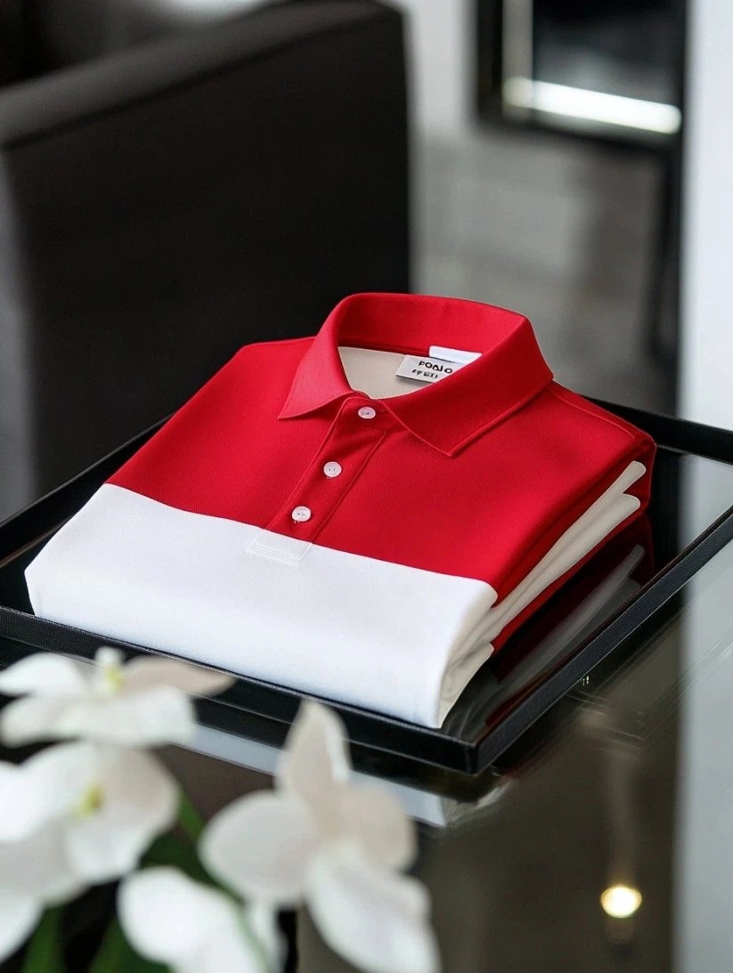 Camisa polo ejecutivo casual bordado Button de manga corta para hombre