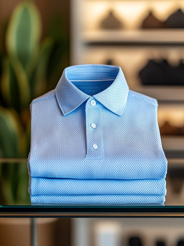 Camisa polo ejecutivo casual Button de manga corta para hombre