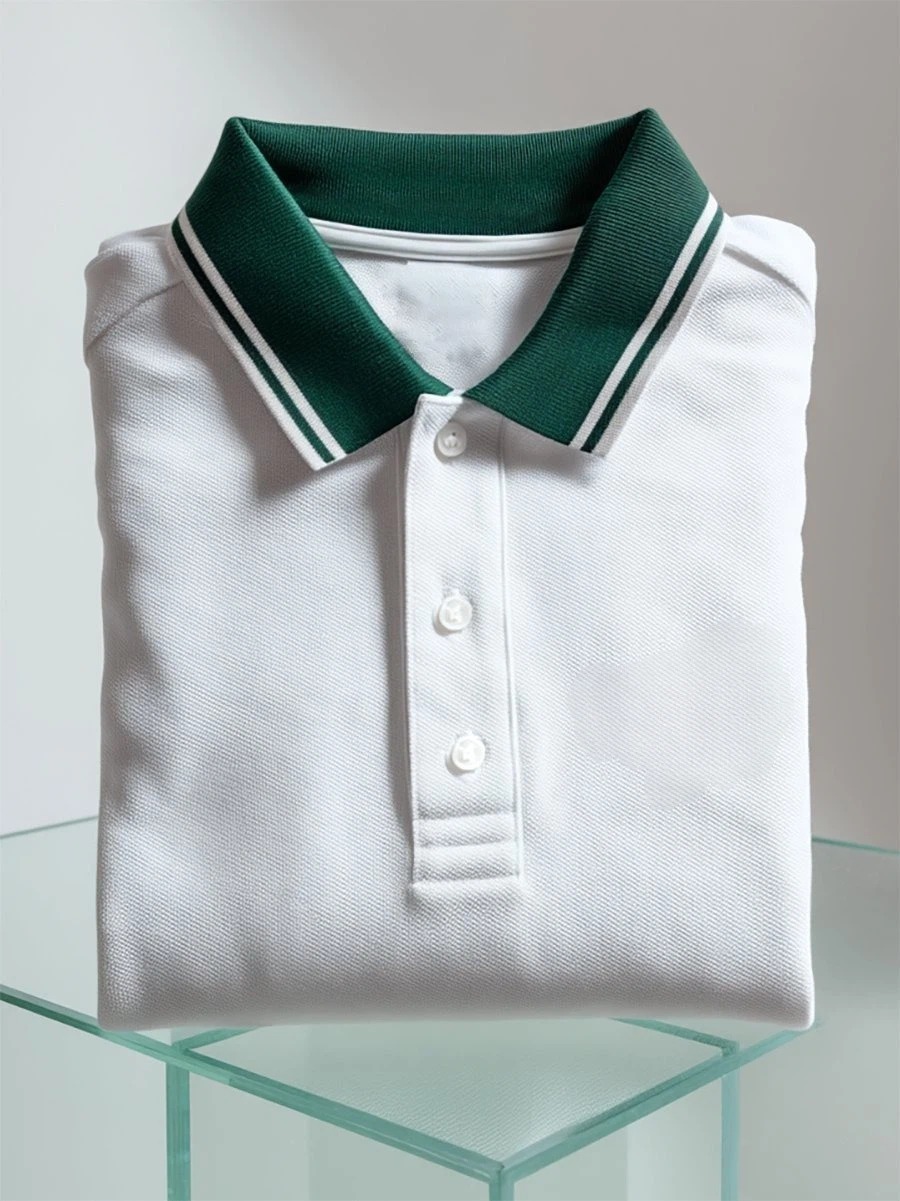 Camisa polo ejecutivo casual Button de manga corta para hombre