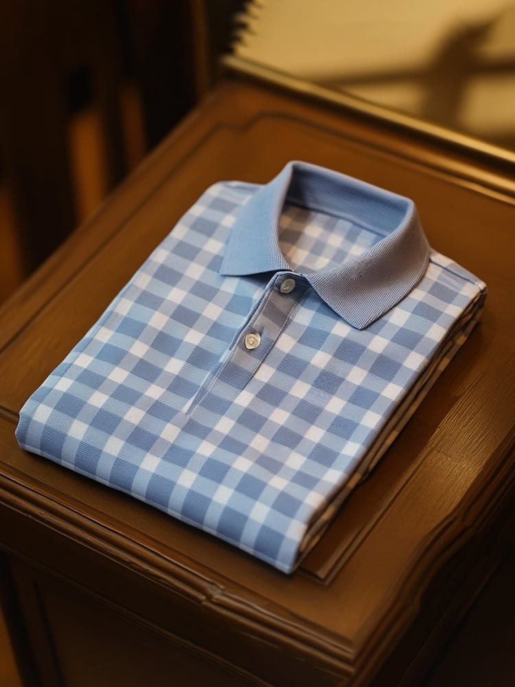 Camisa polo clásico ejecutivo Logo Button de manga corta para hombre