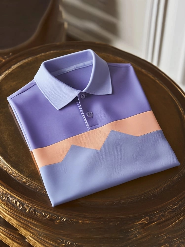 Camisa polo clásico ejecutivo Logo Button de manga corta para hombre