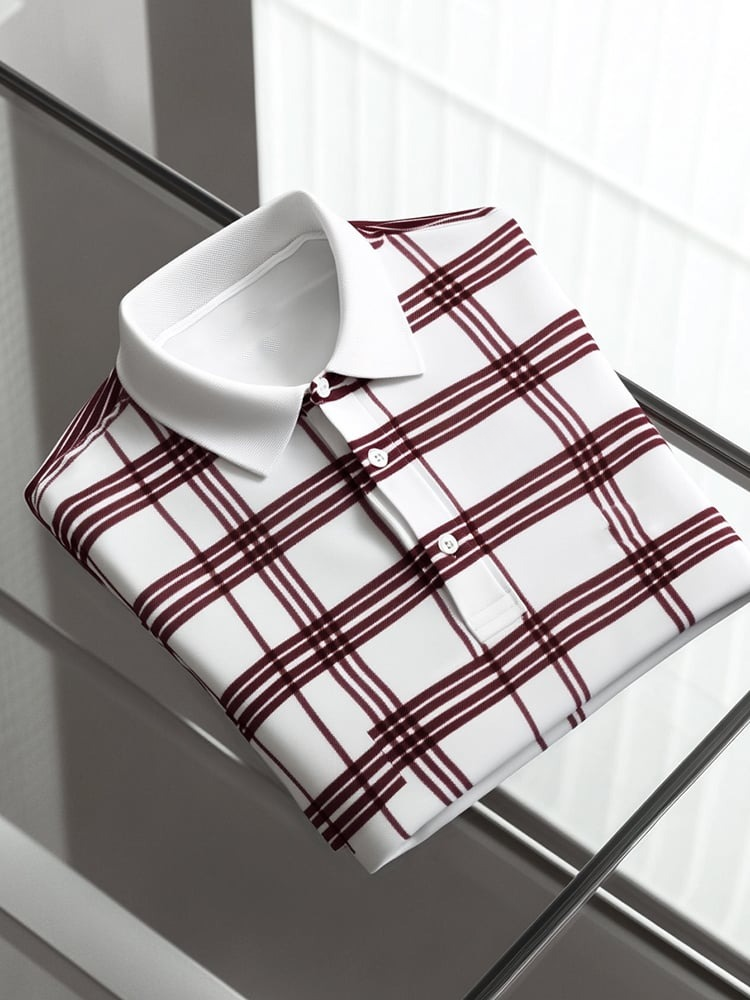 Camisa polo ejecutivo casual Button de manga corta para hombre