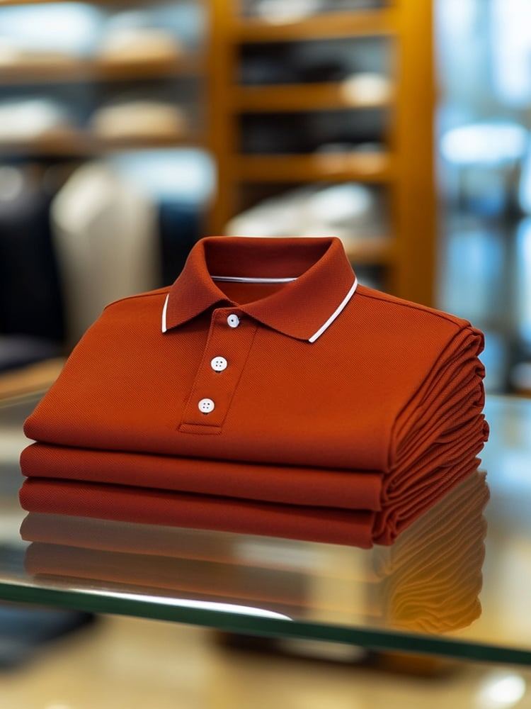 Camisa polo ejecutivo casual Button de manga corta para hombre