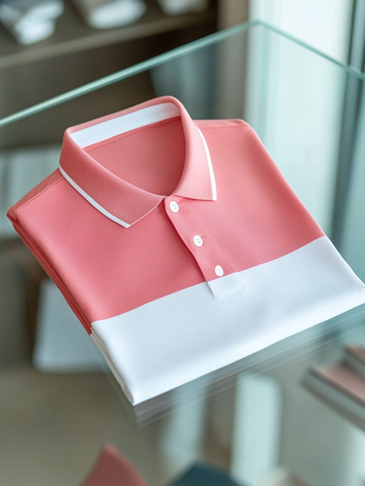 Camisa polo ejecutivo casual Button de manga corta para hombre