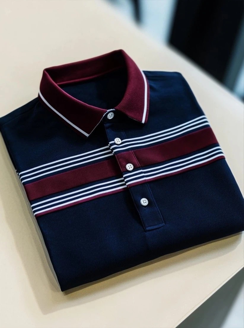 Camisa polo ejecutivo casual Button de manga corta para hombre