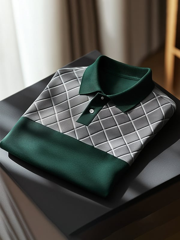 Camisa polo clásico Contrast Logo de manga corta para hombre