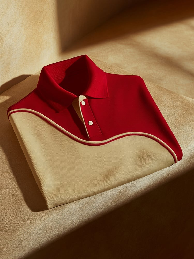 Camisa polo clásico ejecutivo Logo Button de manga corta para hombre