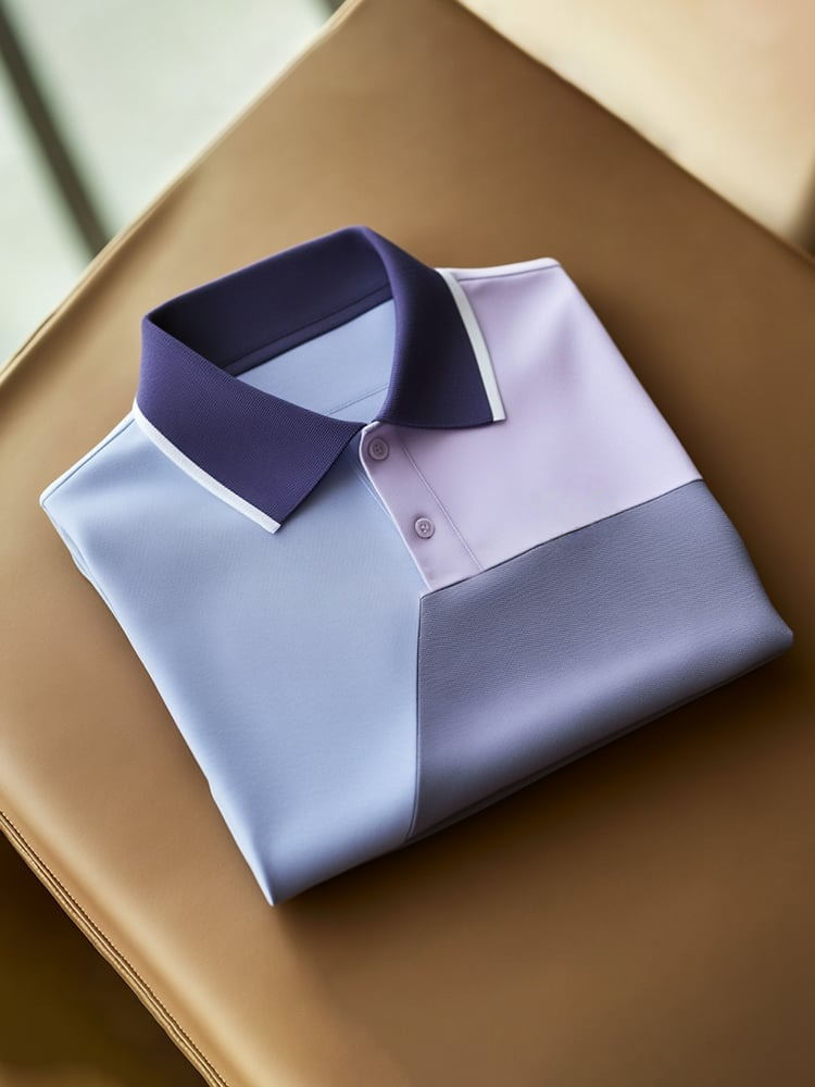 Camisa polo clásico ejecutivo Logo Button de manga corta para hombre