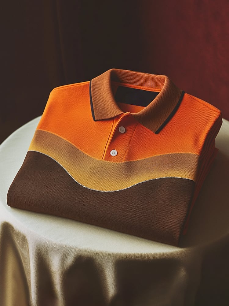 Camisa polo clásico ejecutivo Logo Button de manga corta para hombre