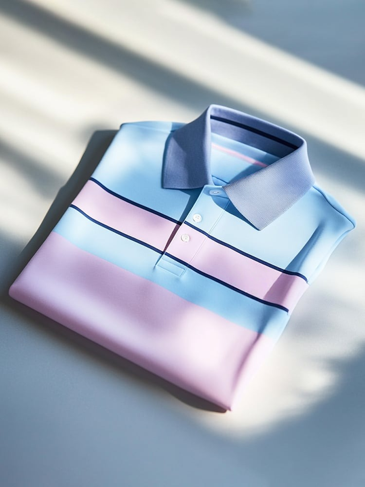 Camisa polo clásico ejecutivo Logo Button de manga corta para hombre