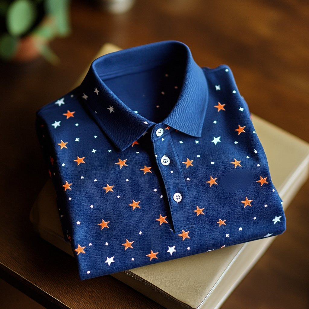 Camisa polo ejecutivo casual Button de manga corta para hombre