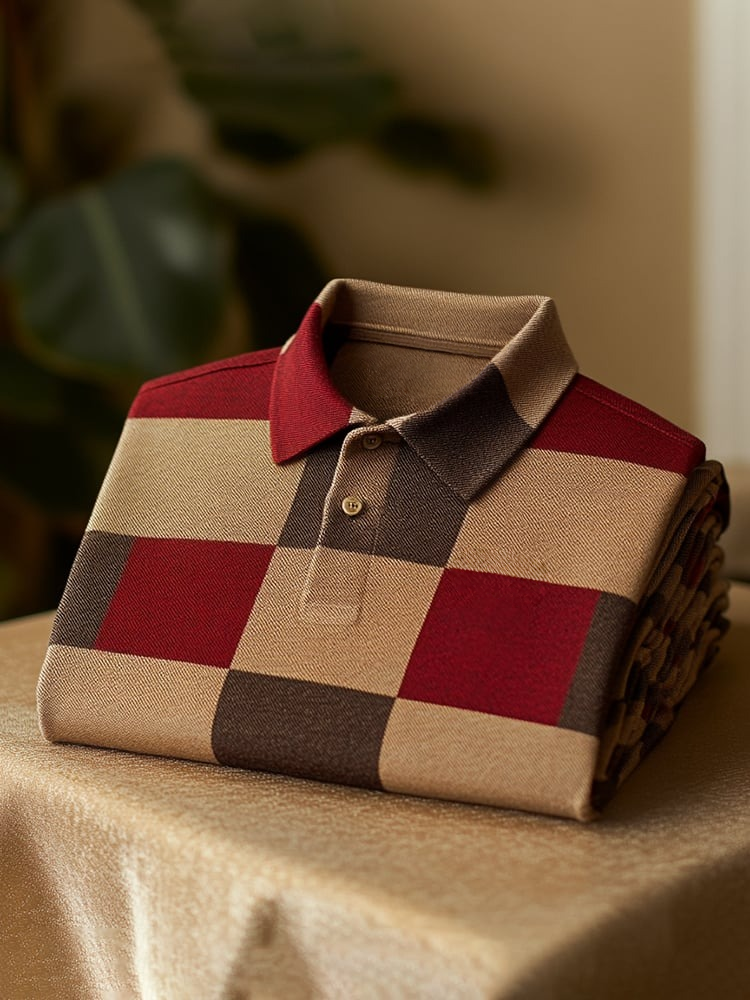 Camisa polo clásico ejecutivo Logo Button de manga corta para hombre
