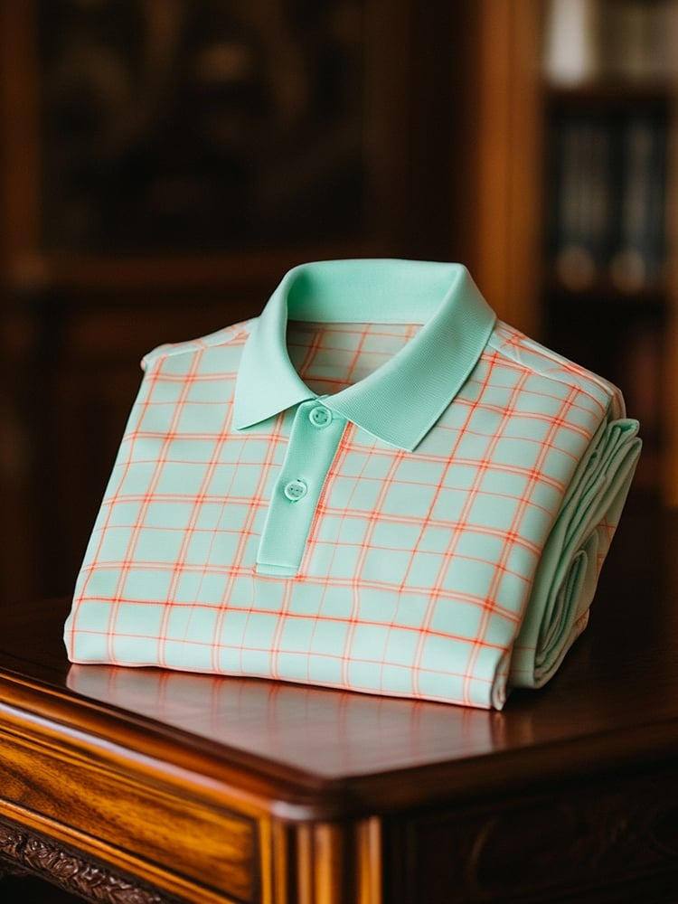 Camisa polo clásico ejecutivo Logo Button de manga corta para hombre