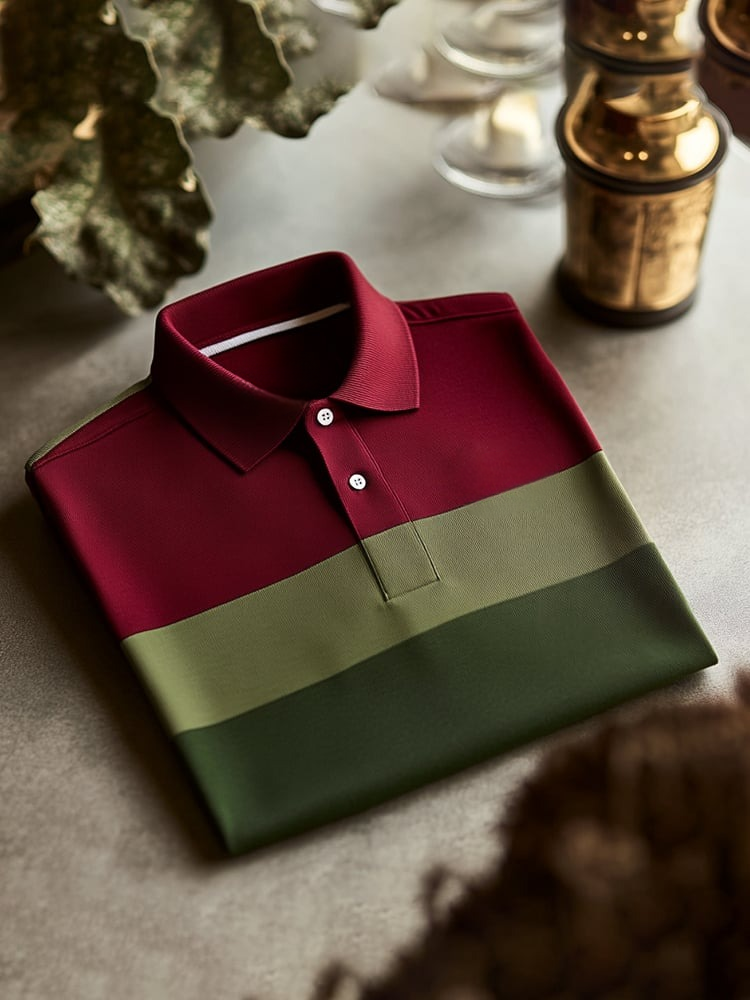 Camisa polo clásico ejecutivo Logo Button de manga corta para hombre