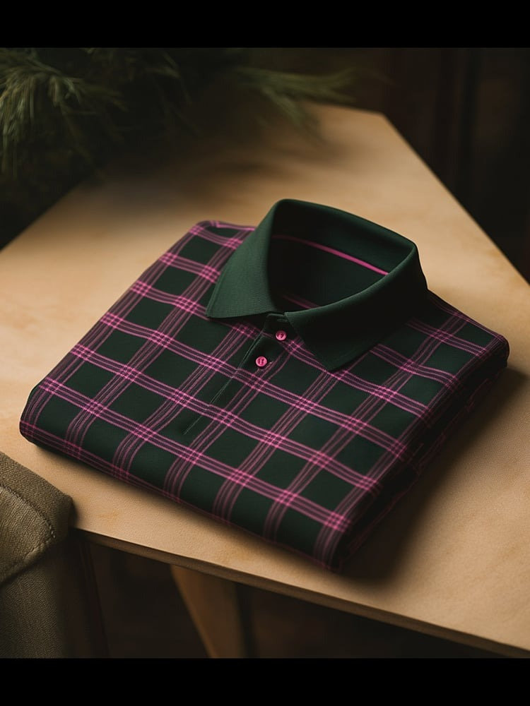 Camisa polo clásico ejecutivo Logo Button de manga corta para hombre