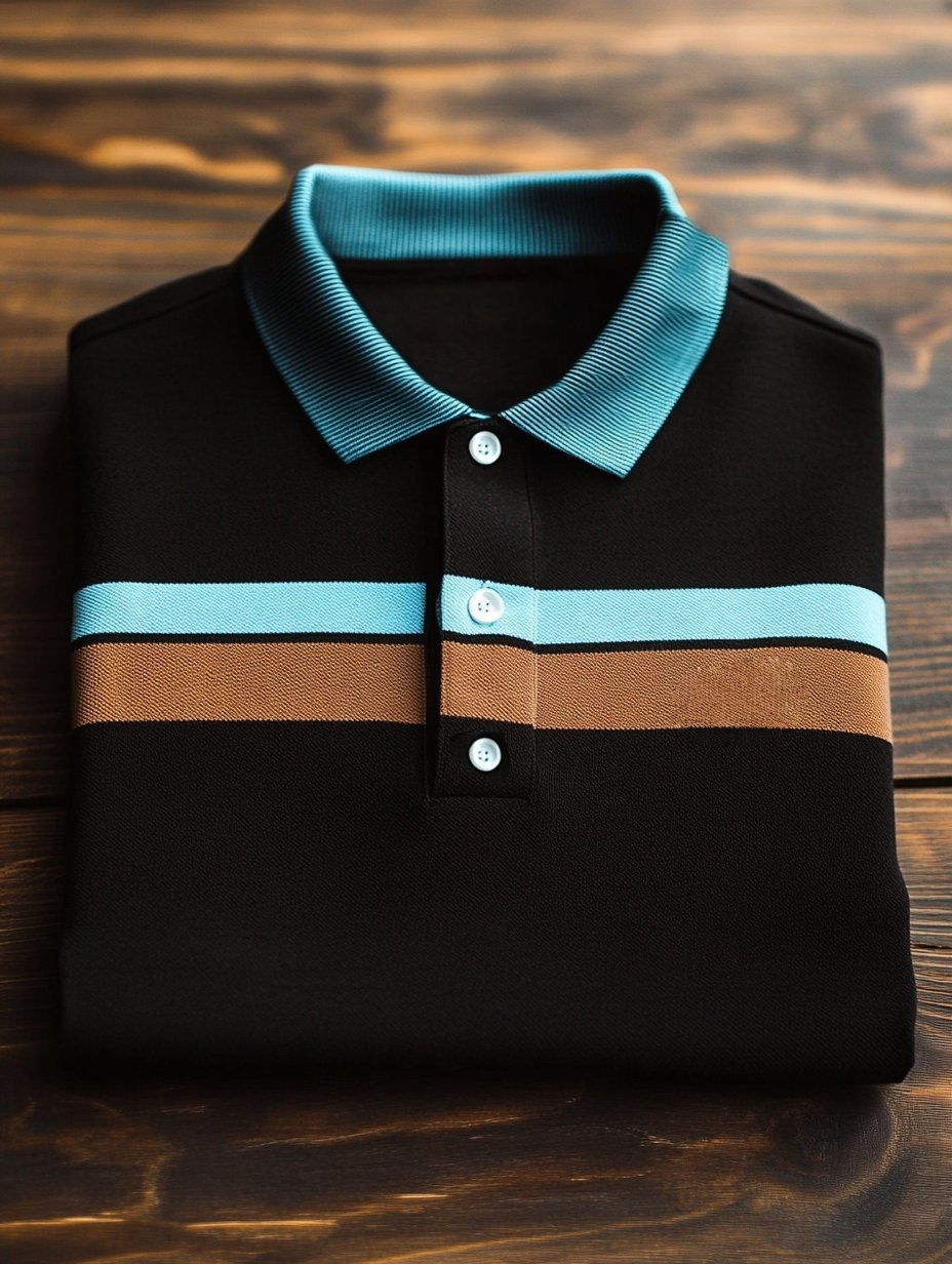 Camisa polo ejecutivo casual Button de manga corta para hombre