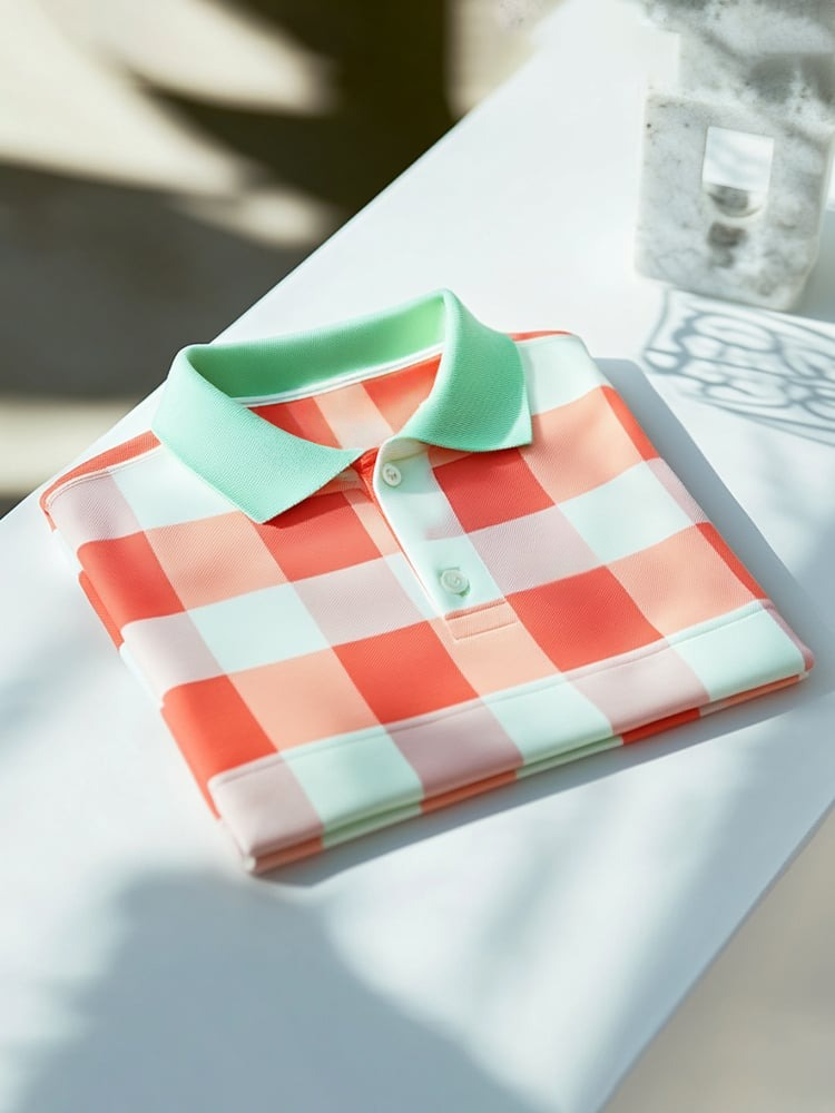 Camisa polo clásico ejecutivo Logo Button de manga corta para hombre