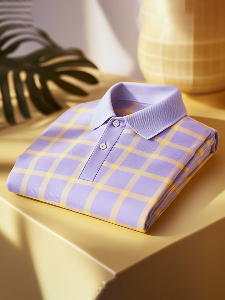 Camisa polo clásico ejecutivo Logo Button de manga corta para hombre