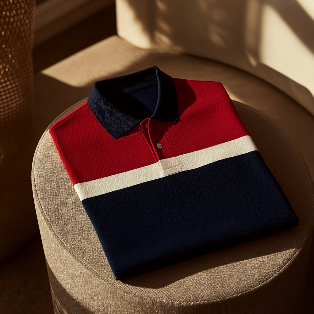 Camisa polo clásico ejecutivo Logo Button de manga corta para hombre