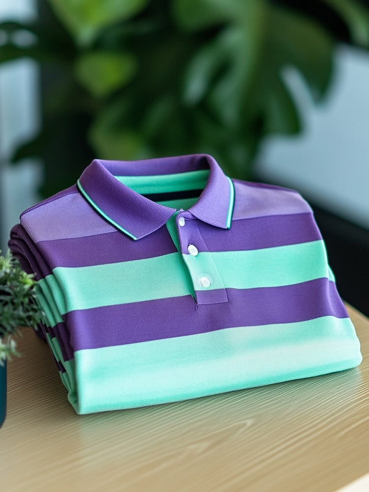Camisa polo ejecutivo casual Button de manga corta para hombre