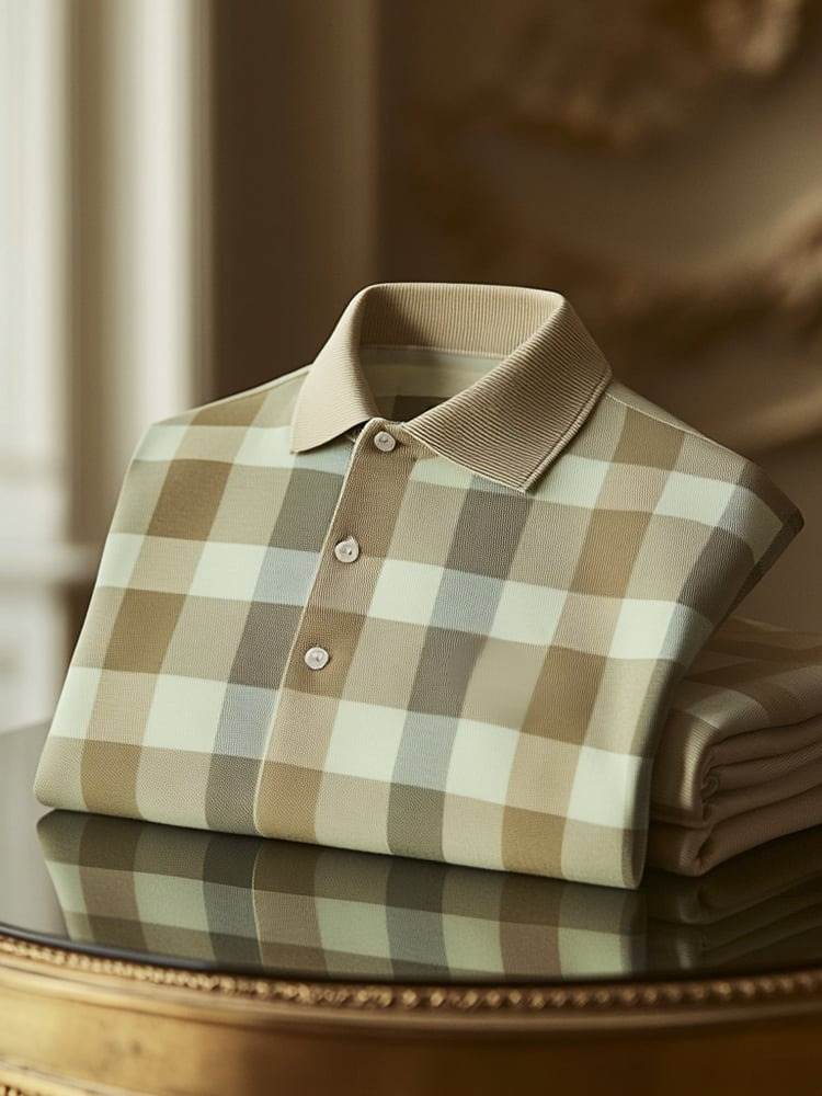 Camisa polo clásico ejecutivo Logo Button de manga corta para hombre
