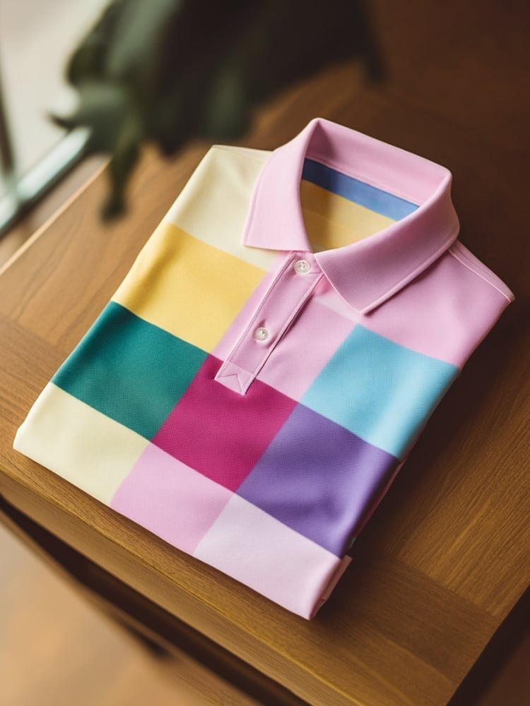 Camisa polo clásico ejecutivo Logo Button de manga corta para hombre