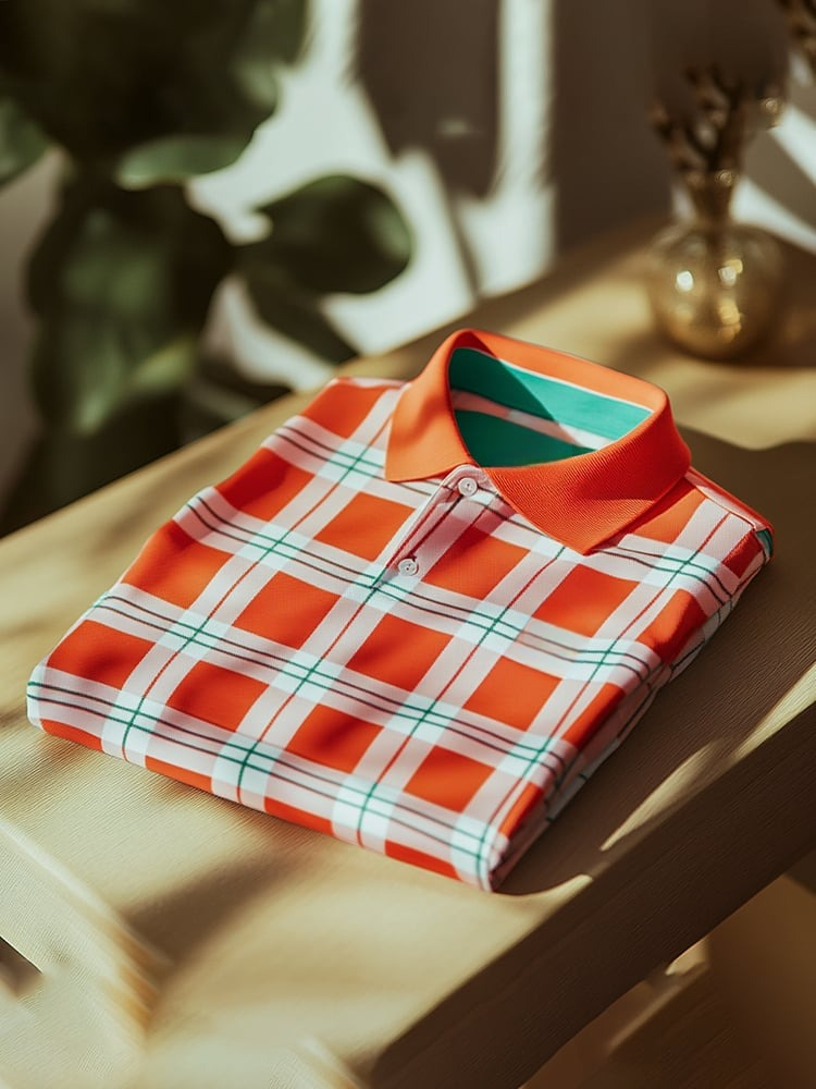 Camisa polo clásico ejecutivo Logo Button de manga corta para hombre