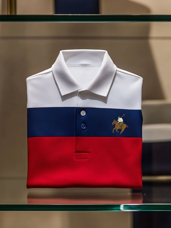 Camisa polo clásico ejecutivo Check Logo Button de manga corta para hombre