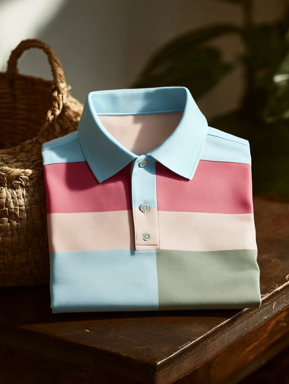 Camisa polo ejecutivo casual Button de manga corta para hombre