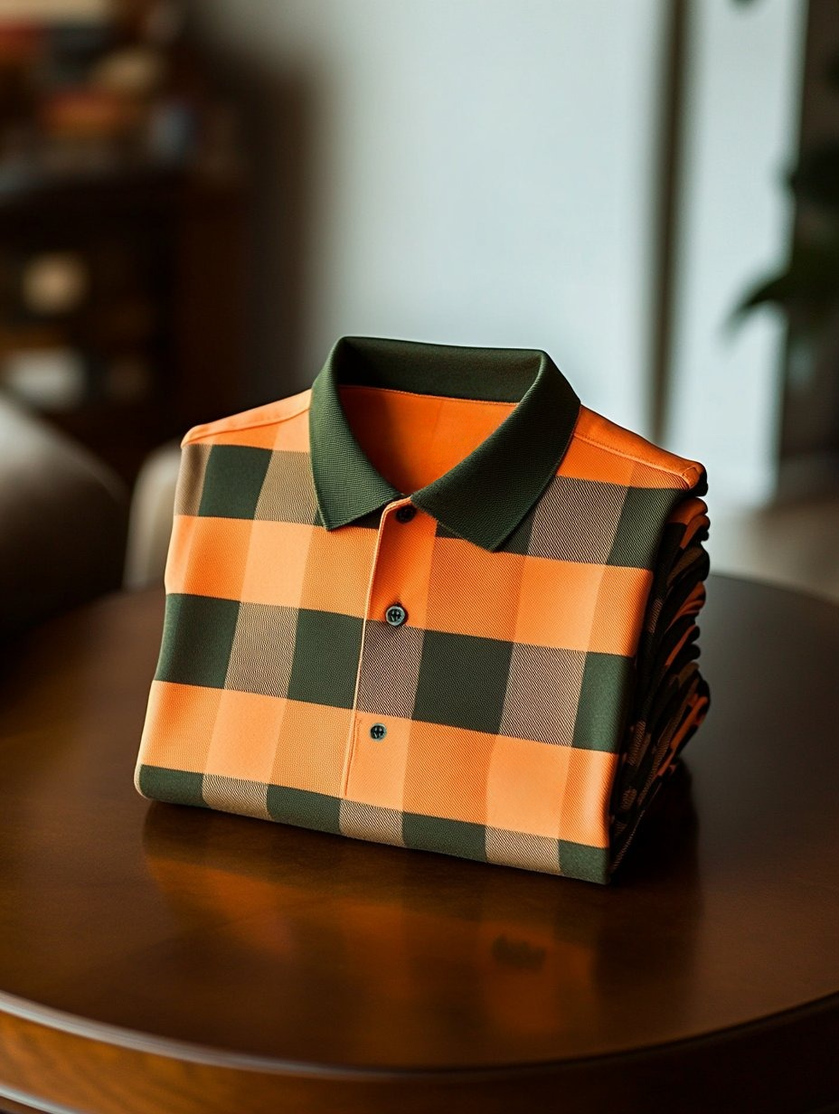 Camisa polo ejecutivo casual Button de manga corta para hombre