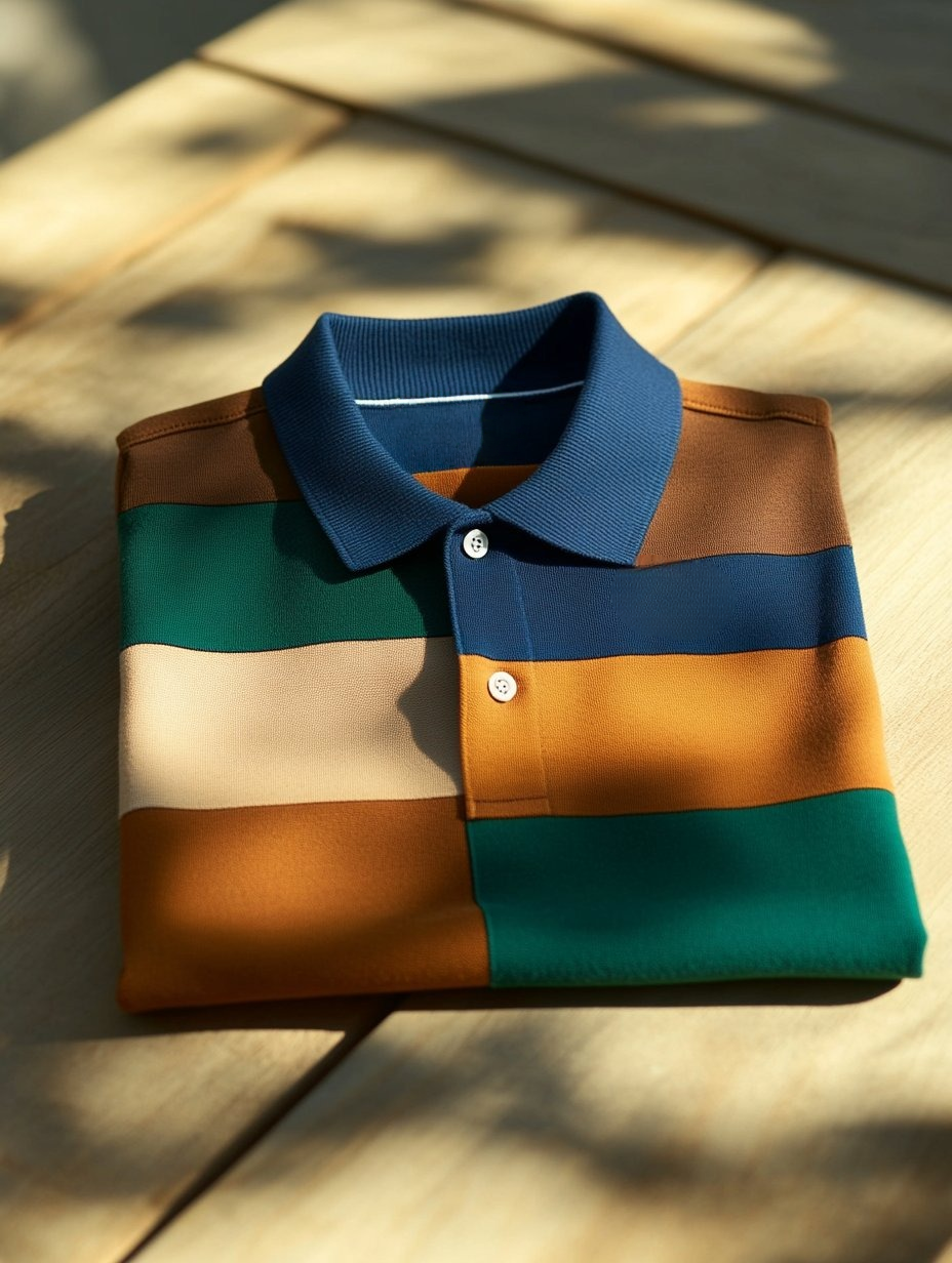 Camisa polo ejecutivo casual Button de manga corta para hombre