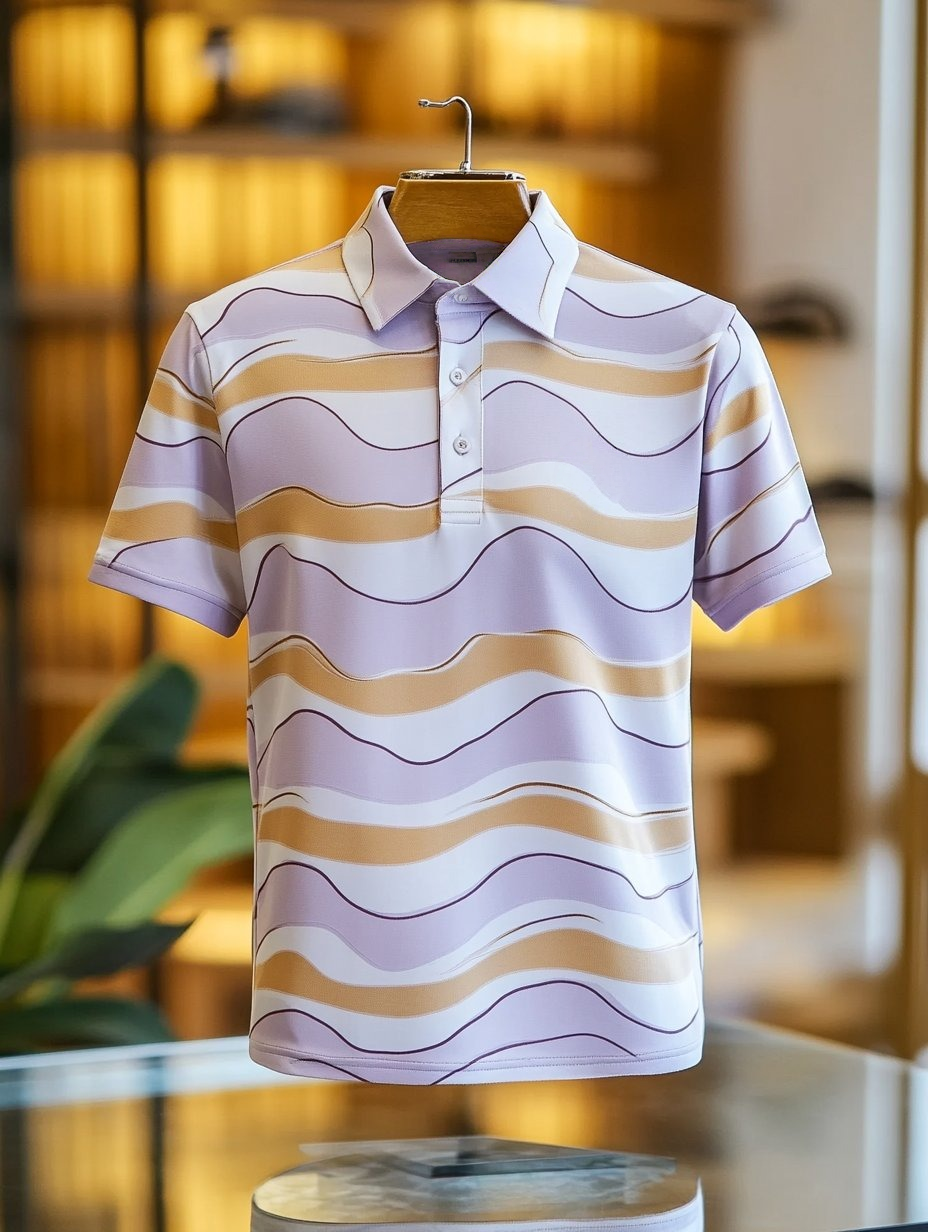 Camisa polo ejecutivo casual Button de manga corta para hombre