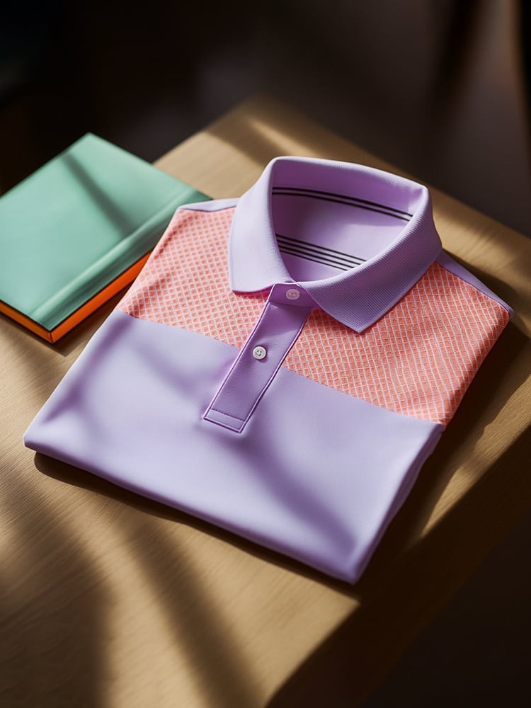 Camisa polo clásico ejecutivo Check Logo Button de manga corta para hombre
