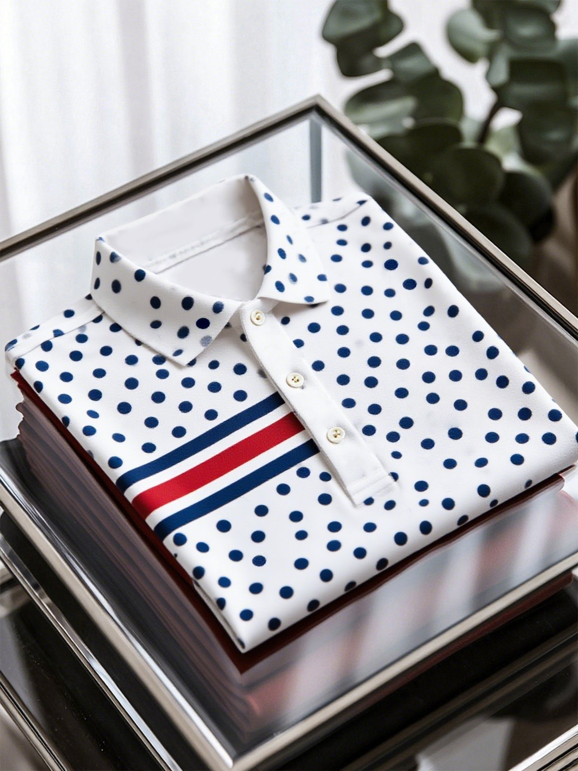 Camisa polo ejecutivo casual Art Button de manga corta para hombre