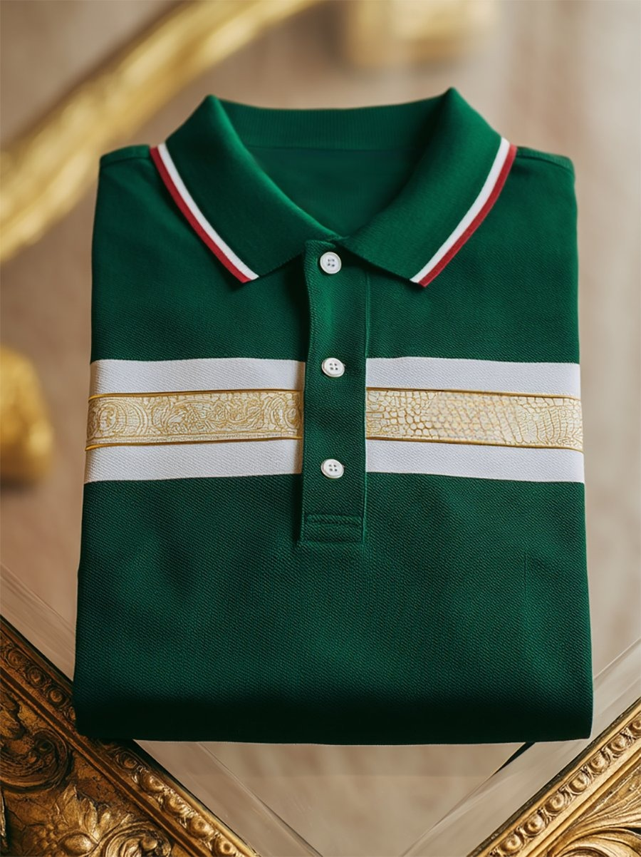 Camisa polo ejecutivo casual Mondrian Art Button de manga corta para hombre