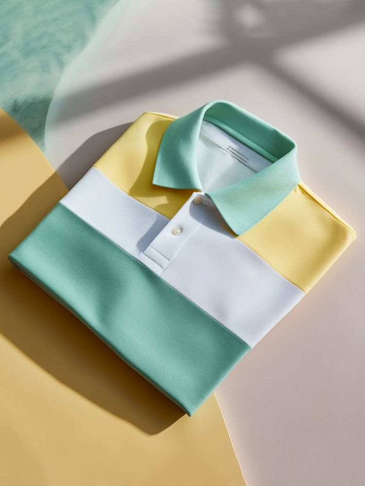 Camisa polo clásico ejecutivo Check Logo Button de manga corta para hombre