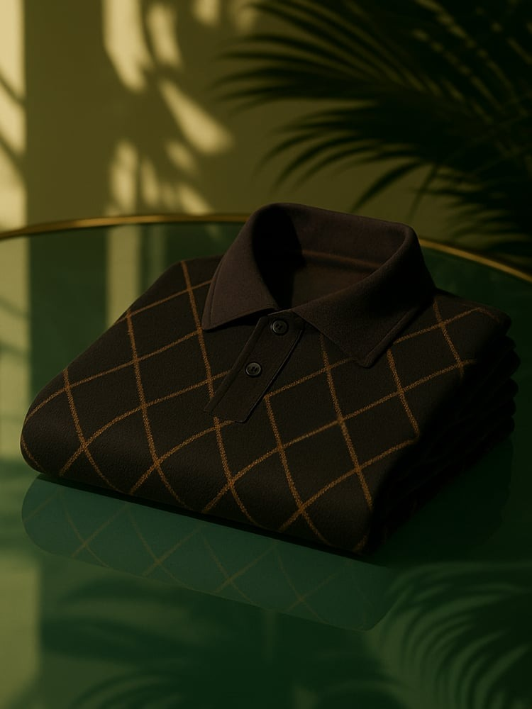 Camisa polo clásico ejecutivo Old Money Button de manga corta para hombre