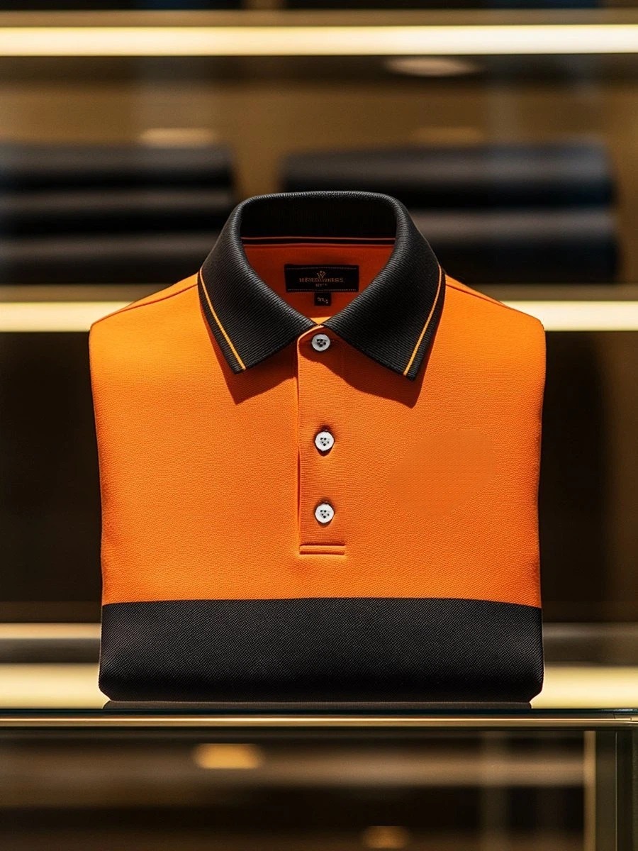 Camisa polo ejecutivo casual Button de manga corta para hombre