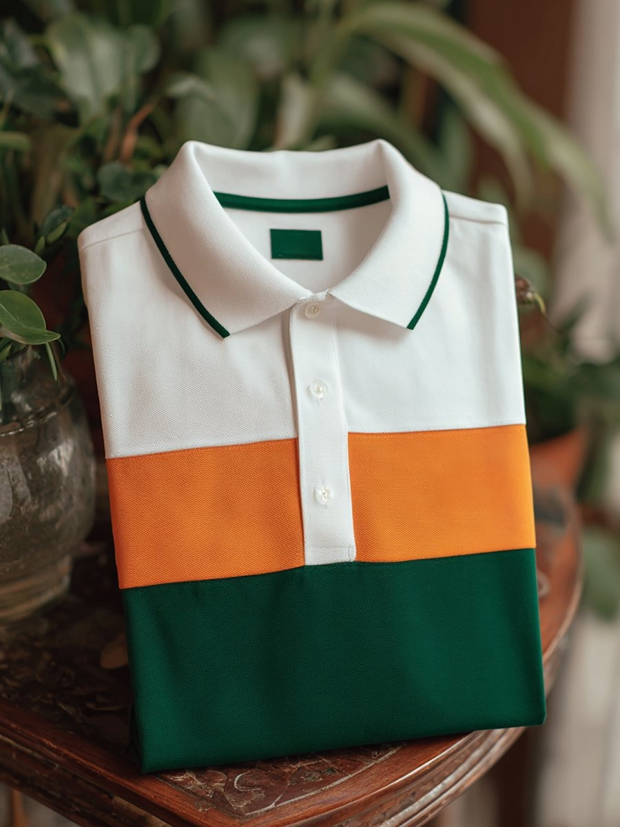 Camisa polo clásico ejecutivo Logo Button de manga corta para hombre