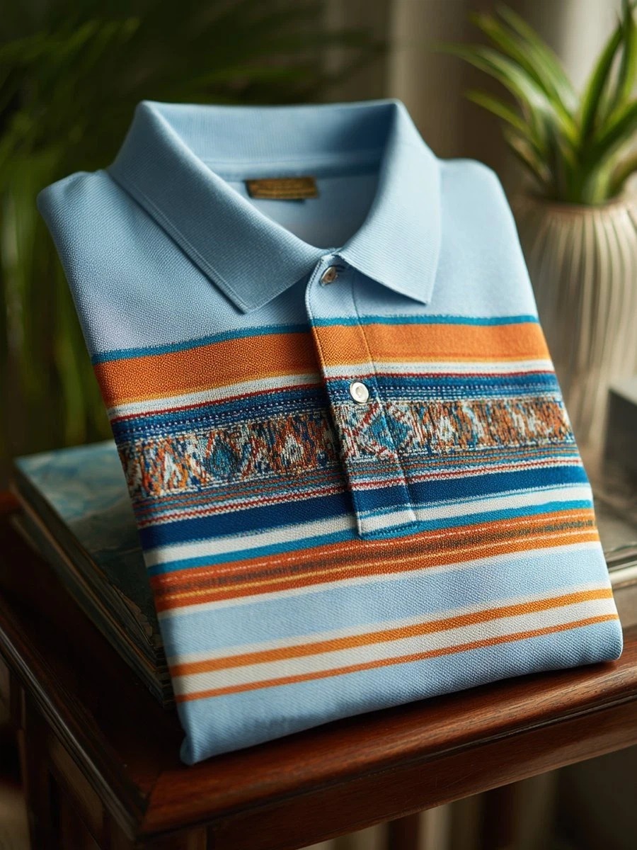 Camisa polo clásico ejecutivo Logo Button de manga corta para hombre