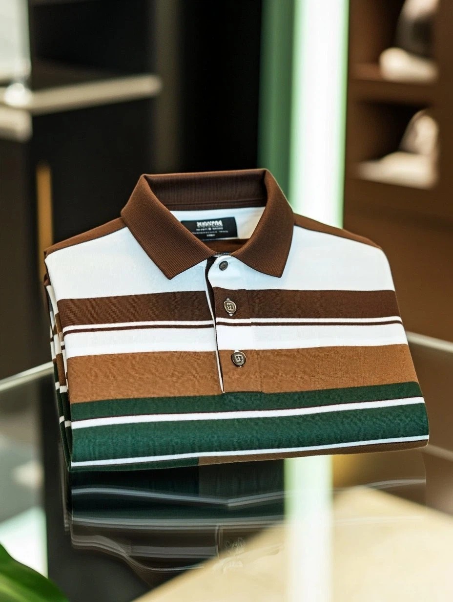 Camisa polo ejecutivo casual Button de manga corta para hombre